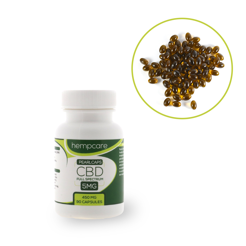 CBD Hempcare - 90 Pearlcaps - Tatanka.nl Pearlcaps CBD 5MG capsules Hempcare compleet