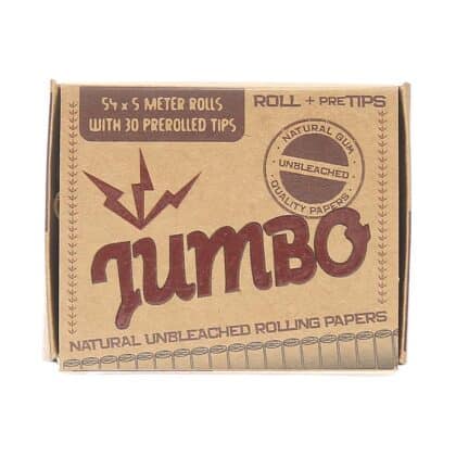 Jumbo Natural Rolls with Prerolled Tips Unbleached