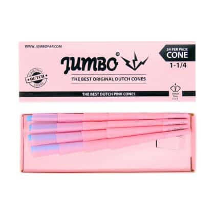 Jumbo Pink Pequeno Cones Pré-rolado 34x (1-1/4)