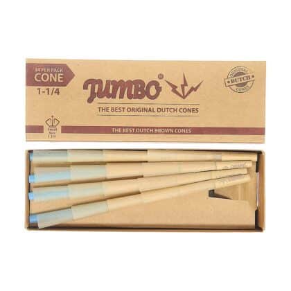 Jumbo Natural Pequeño Cones Prerolled Unbleached 34x