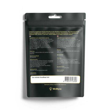 Estratto di Chaga Capsules - Tatanka.nl McMyco_Chaga_Mockup_achterkant