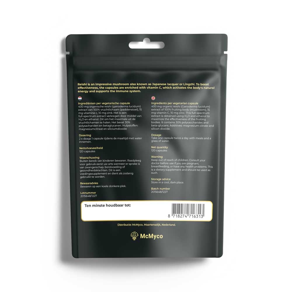 Reishi Extract Capsules - Tatanka.nl McMyco_Reishi_Mockup_achterkant