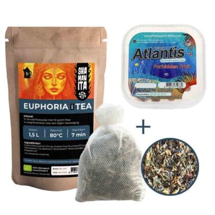 Euphoric Tee mit Atlantis 15 Gramm magischen Trüffeln und Euphoria Bio Tee für eine euphorische Stimmung.