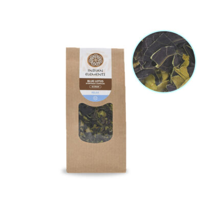 Blaue Lotusblätter Vorderansicht + Inhalt