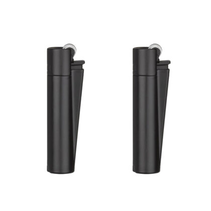 Clipper Metal Matt Black Lighter front view