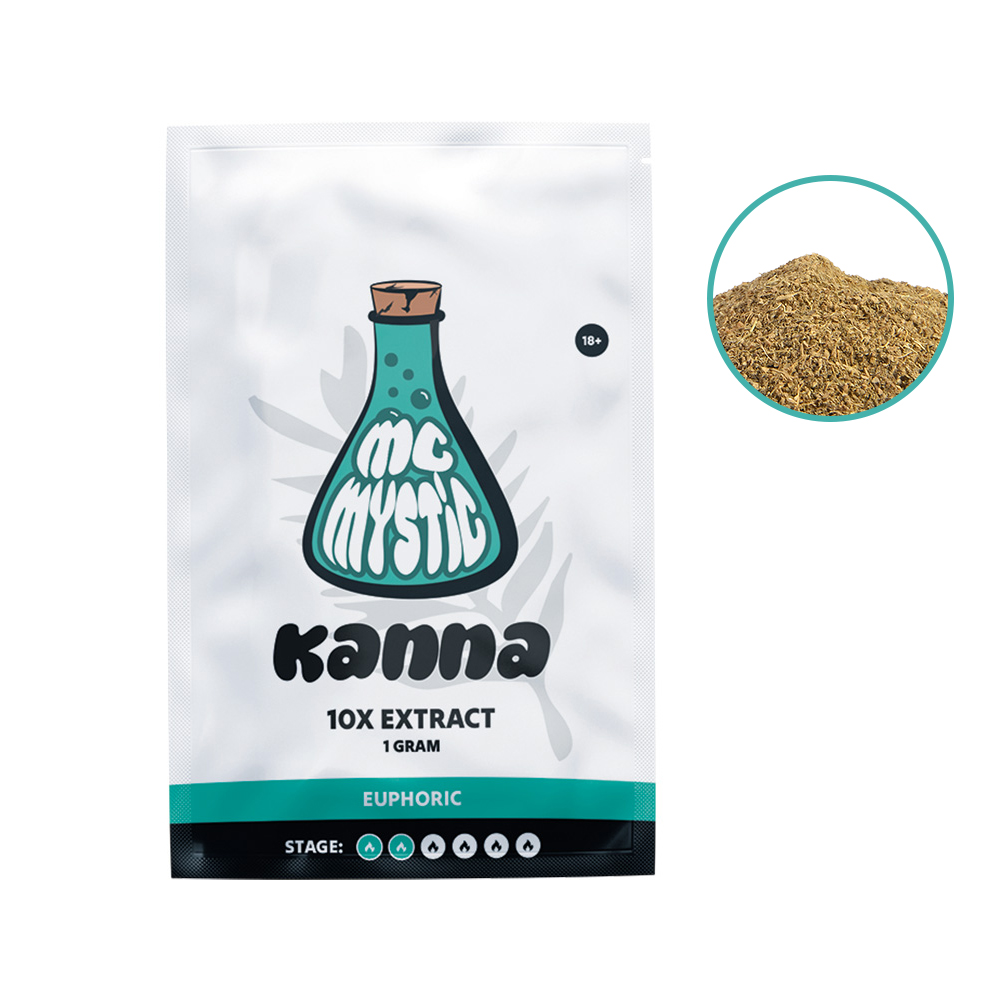 Kanna 10x extract - Tatanka.nl Kanna 10x mcmystic Front view + contents