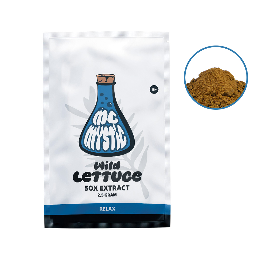 Wild Lettuce 50X Extract - Tatanka.nl wild lettuce 50x extract mcmystic front view + contents